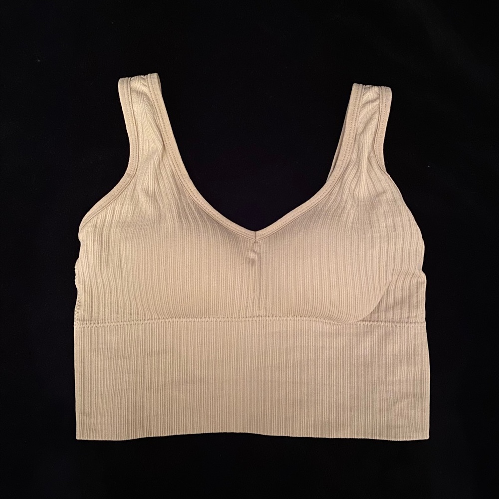 Cropped Tank with Built In Bra